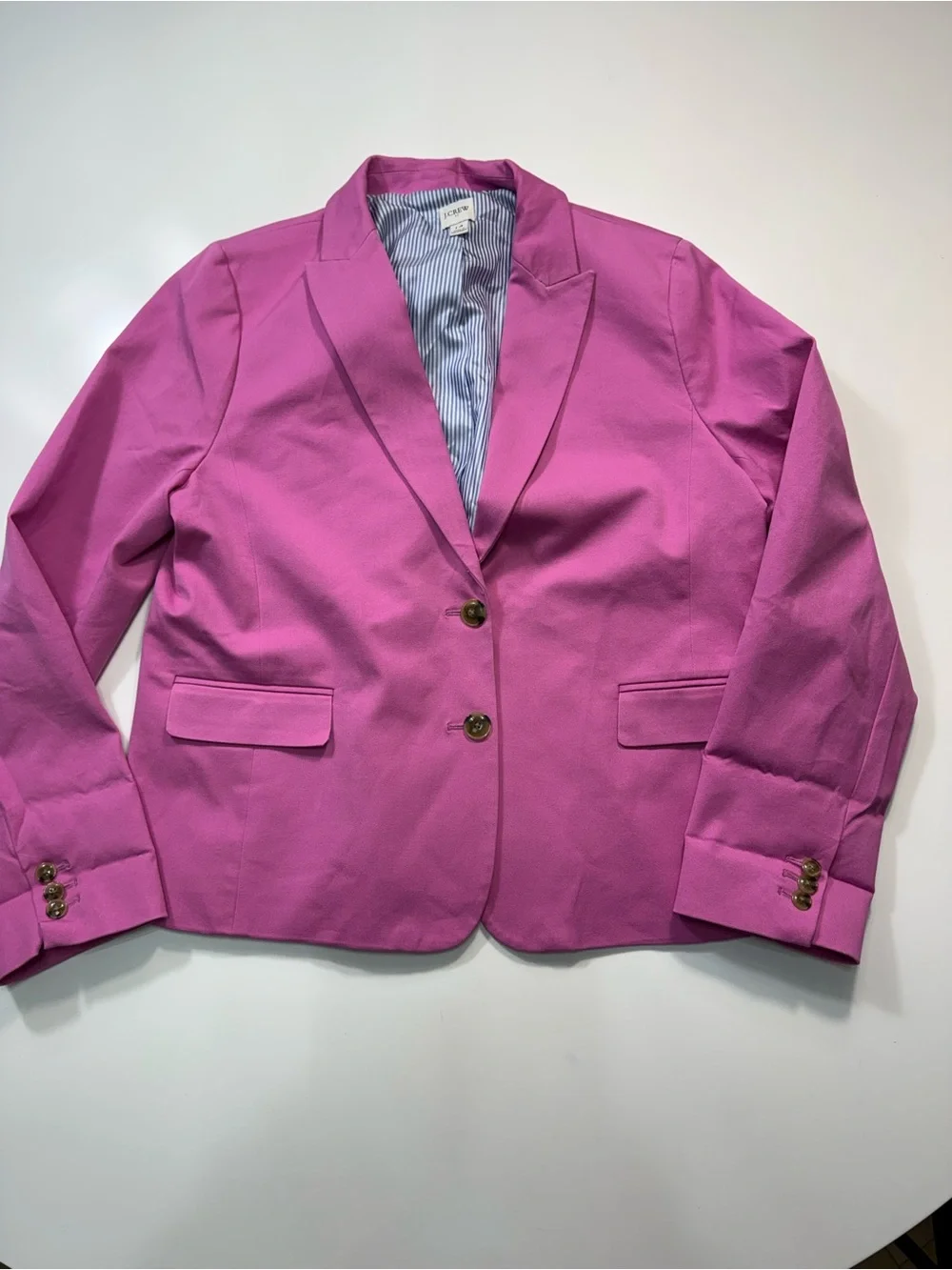 J. Crew Fuchsia Notch-Lapel Tailored Blazer